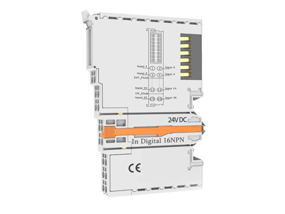 IR-L10-1600N插片式I/O，16通道NPN型数字量输入模块，体积小巧，便于安装