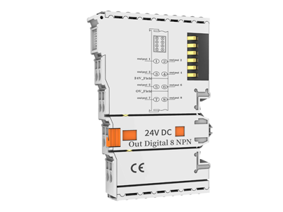 IR-L10-0008N插片式I/O，8通道NPN型数字量输出模块，体积小巧，便于安装