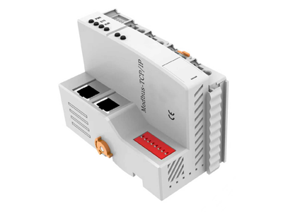 Modbus/TCP耦合器：MODBUS/TCP是简单的、中立厂商的用于管理和控制自动化设备的MODBUS系列通讯协议的派生产品，它覆盖了使用TCP/IP协议的“Intranet”和“Internet”环境中MODBUS报文的用途；内置2000mA电源，自用并给后续模块供电；组态简单，适配Labview、西门子、贝加莱以及施耐德等厂家；一路以太网总线接口，体积小巧。