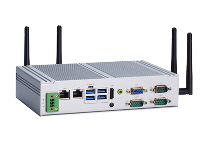 无风扇嵌入式系统，配有英特尔®Celeron J6412 2.0 GHz、HDMI、VGA、6 USB、2 LAN、3 COM和9至36 VDC