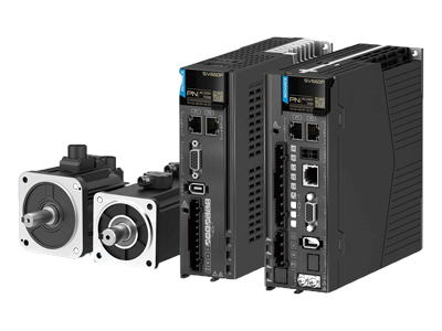 SV660F 系列伺服是汇川技术研制的高性能中小功率的交流伺服产品。该系列产品功率范围为0.05kW~7.5kW， 采用以太网通讯接口，支持Profinet 通讯协议，配合上位机可实现多台伺服驱动器联网运行。提供了刚性表设置、惯量辨识及振动抑制功能，使伺服驱动器简单易用。配合包括小惯量、中惯量的MS1系列23 位多圈绝对式编码器的高响应伺服电机，运行安静平稳。适用于锂电PACK、印刷包装、物流、汽车制造、烟草等行业，实现快速精确的协同控制。